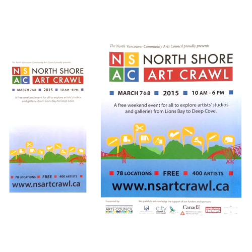 North Shore Art Crawl poster and brochure 2015