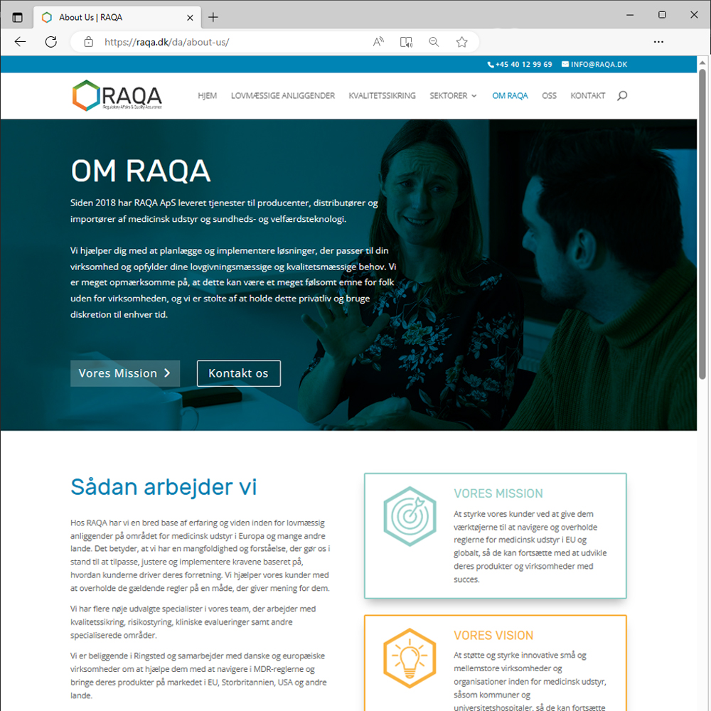 Om RAQA webside
