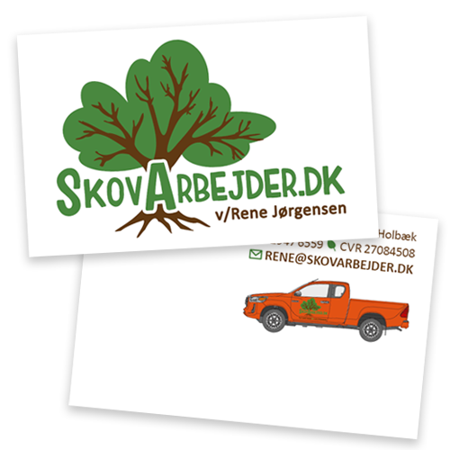 Skovarbejder.dk visitkort design