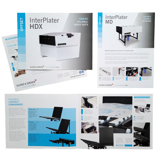 Glunz & Jensen Glunz & Jensen nye brochurer offset-produktlinjen